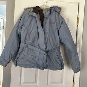 Light blue Northface Womens puffer coat XL.